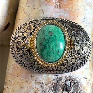 Vintage Turquoise Belt Buckle